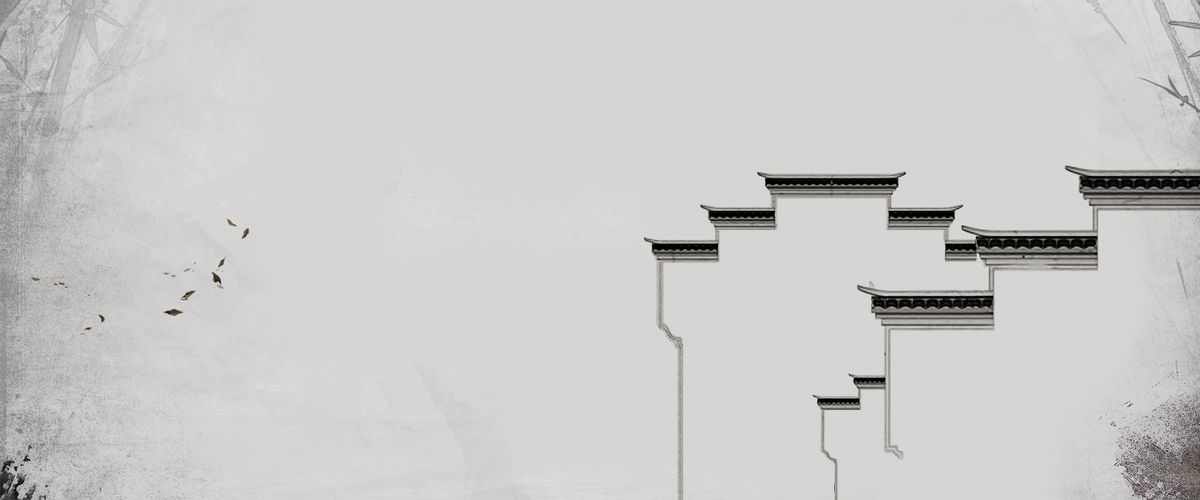 徽式建筑中国风古典灰色banner图片