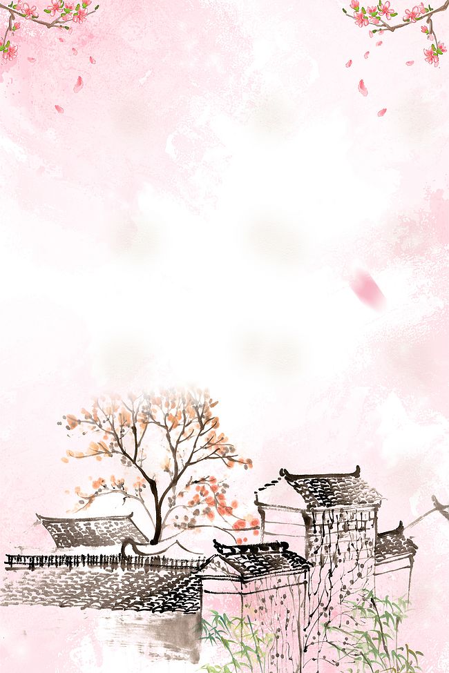 粉色浪漫樱花节赏花日本旅行背景图片