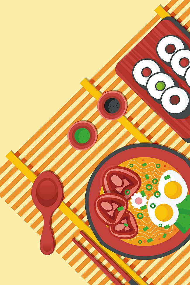 日式餐厅日式美食海报背景素材图片