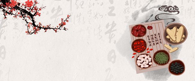 中国风医疗文化展板海报背景素材图片