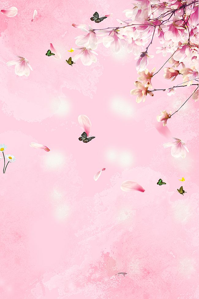 表白日爱你桃花活动粉色H5背景素材图片