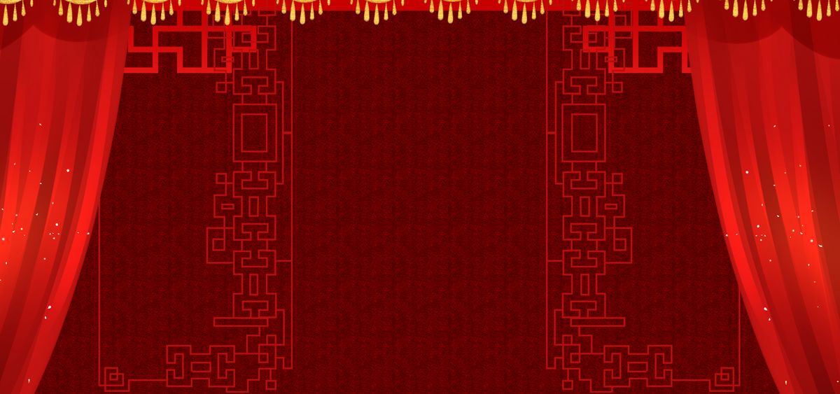 新春中国风喜庆红色电商海报背景图片