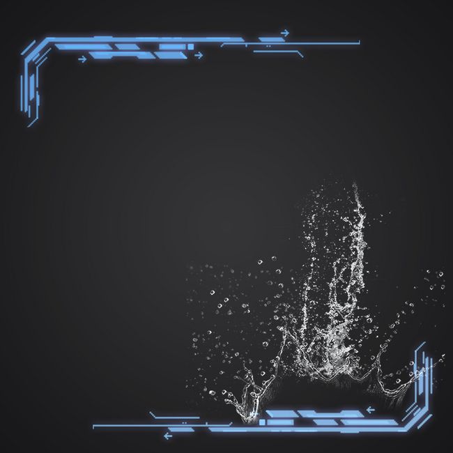 飞溅水花剃须刀深蓝色PSD分层主图背景图片