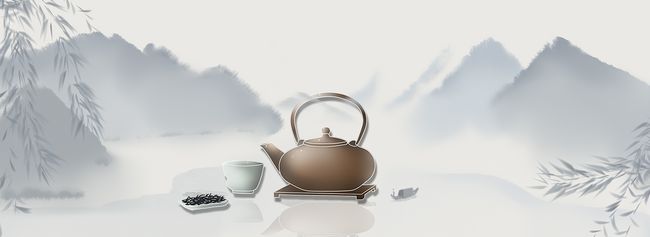 中国风茶文化海报背景素材图片