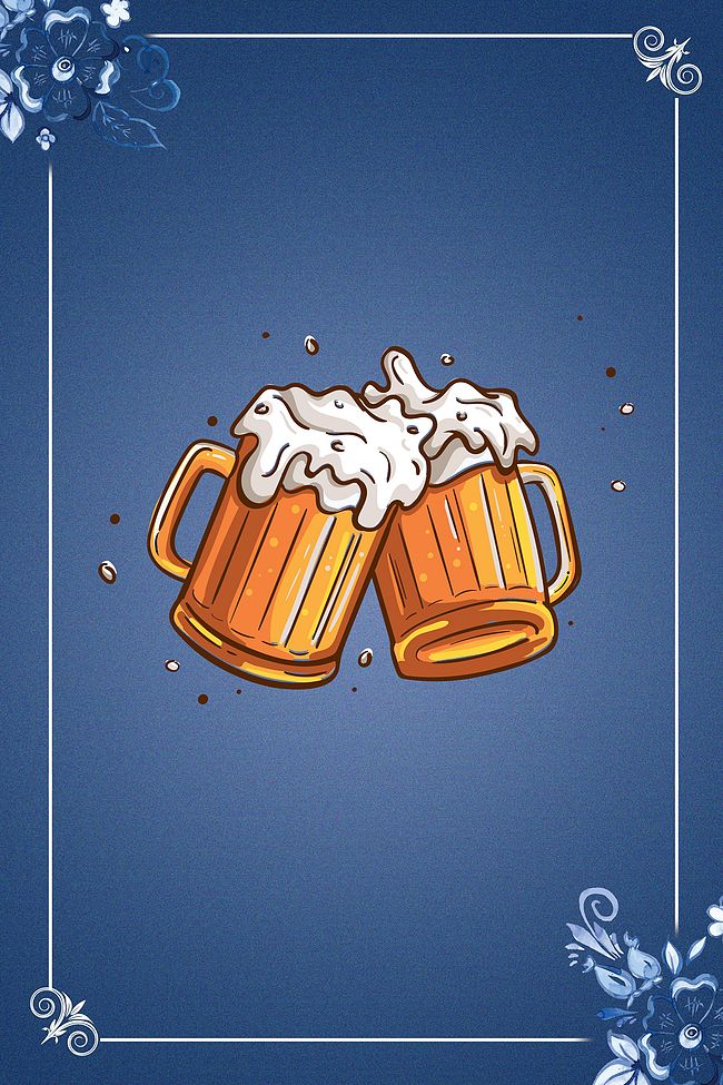 复古民国风啤酒宣传海报图片