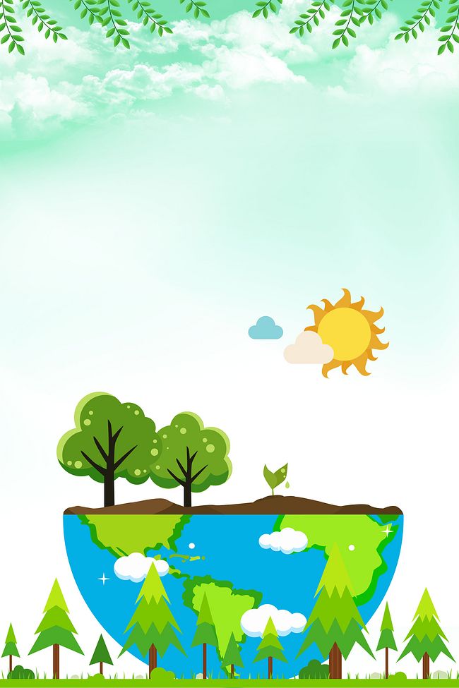 环保节能绿色海报背景素材图片