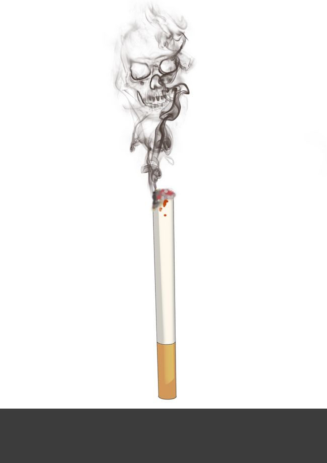 骷髅与香烟禁止抽烟H5背景图片