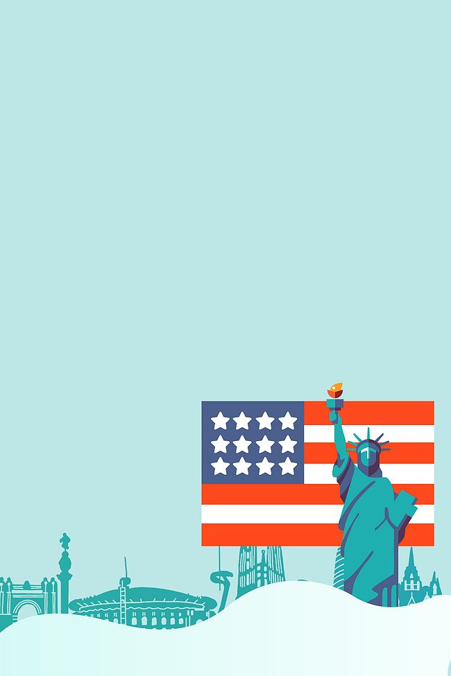 纽约印象夏季旅游海报背景素材图片
