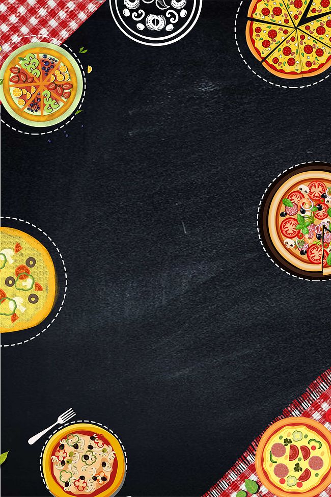 美味披萨海报背景图片