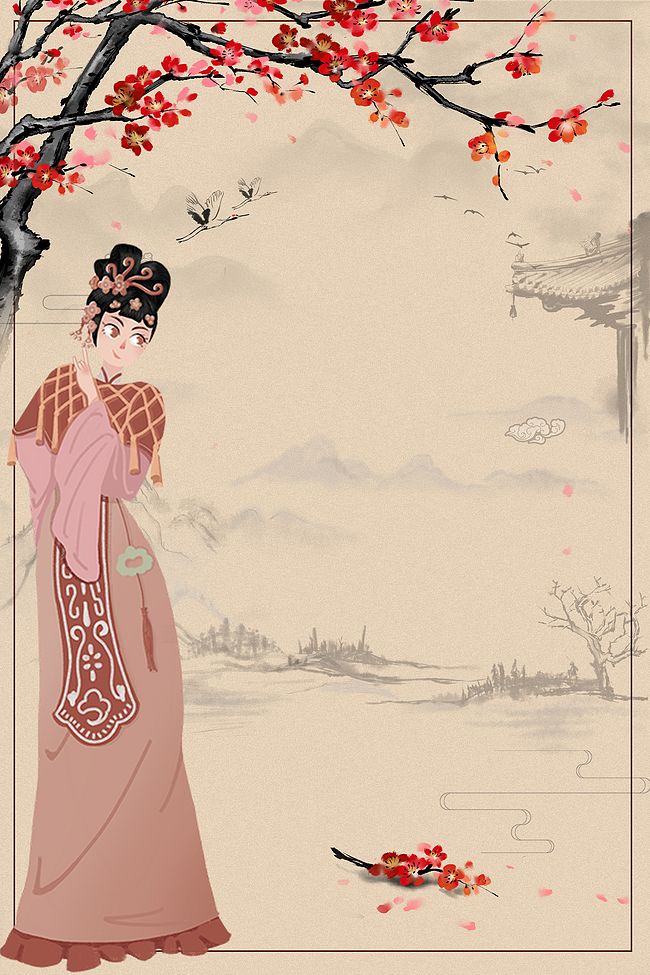 中国风戏曲文化海报背景素材图片