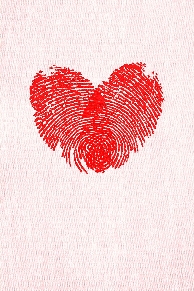 情人节指纹水彩心形H5背景图片