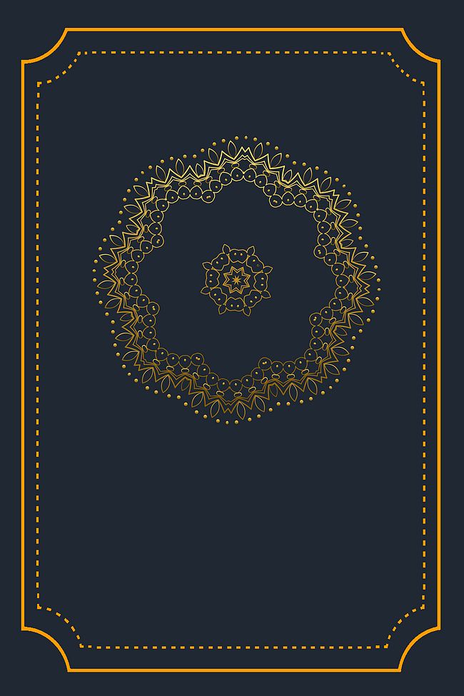 高贵典雅深蓝色花卉边框海报背景素材图片