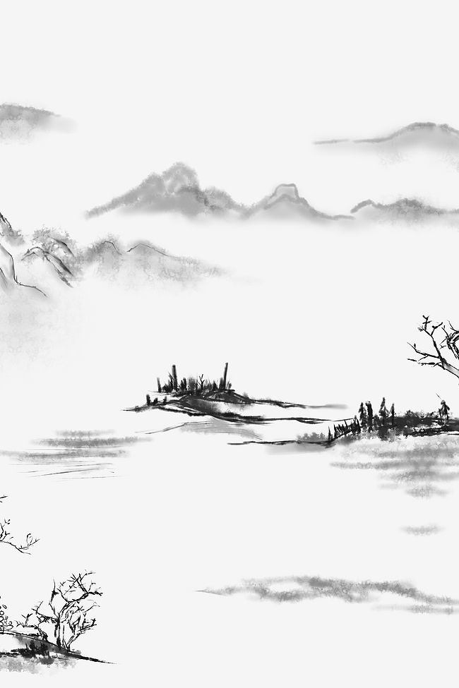 中国风山水墨背景素材图片