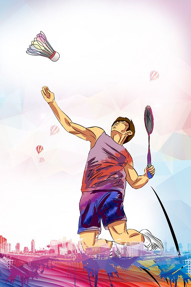 羽毛球老师招聘海报背景素材图片