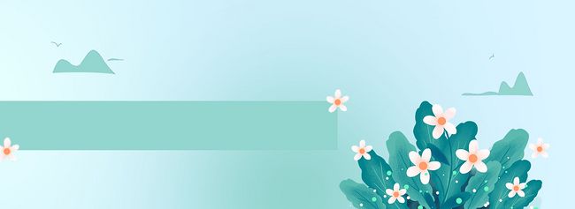 绿色小清新花卉早春女装店铺首页背景图片