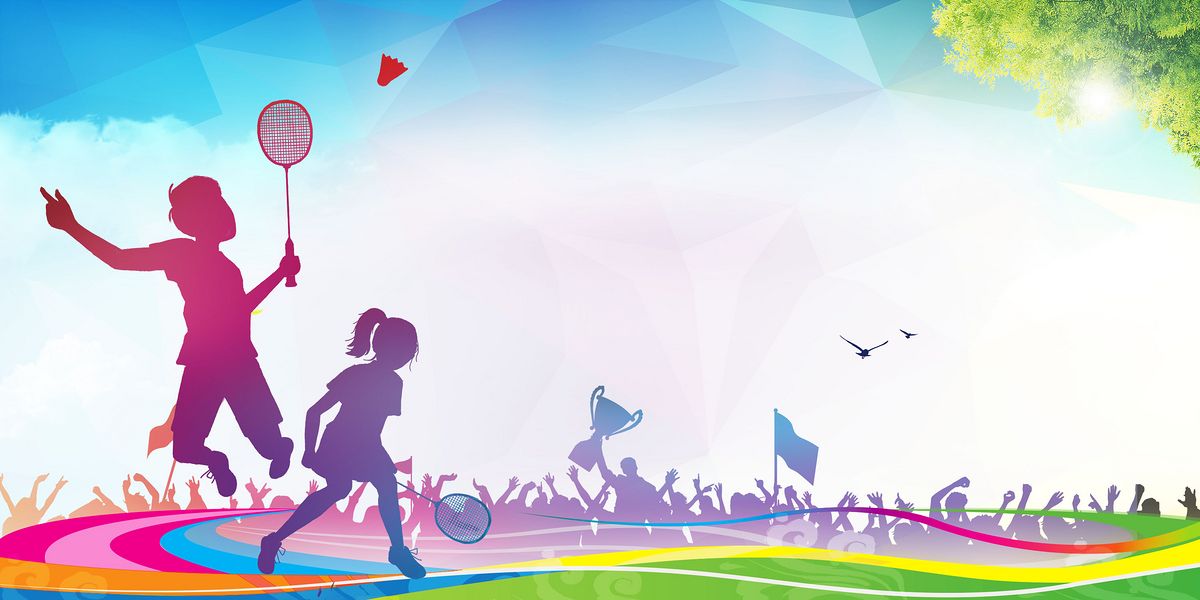 奥运会羽毛球运动会海报banner背景图片