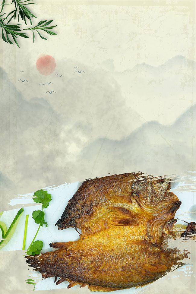 河豚鱼四川麻辣火锅餐饮美食海报背景模板图片