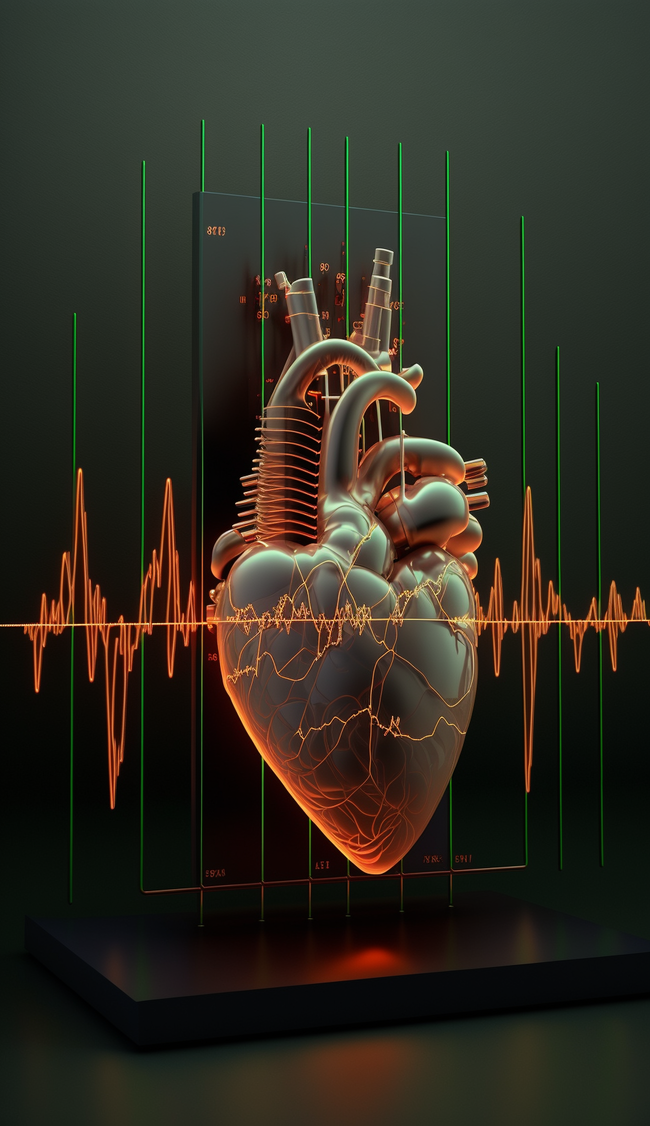 健康心脏立体心跳监测图片
