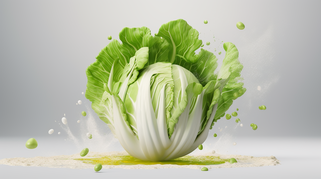 创意新鲜白菜蔬菜广告图片