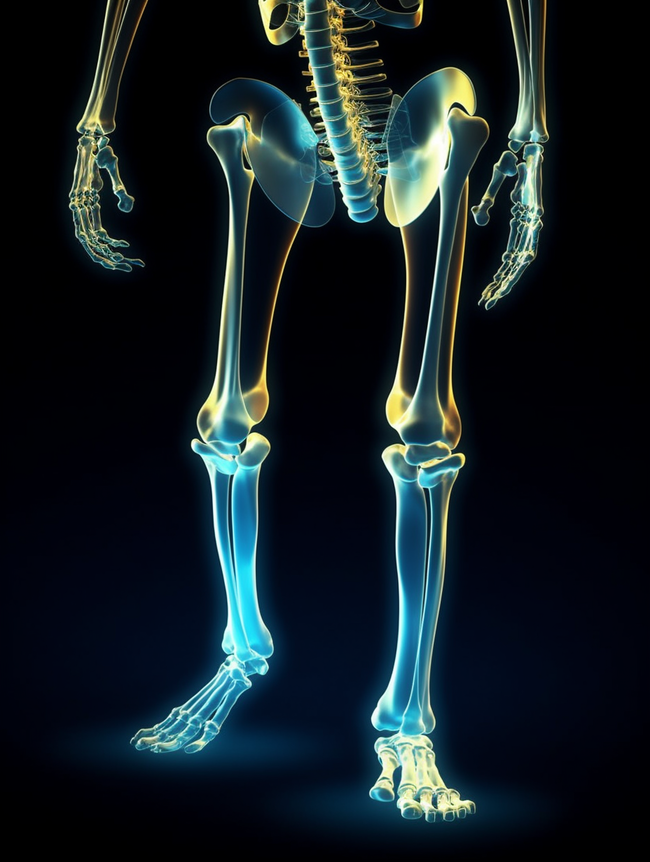 人体骨骼透视图膝盖图片