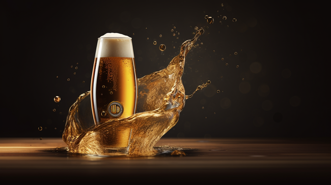 夏季啤酒创意广告背景图片