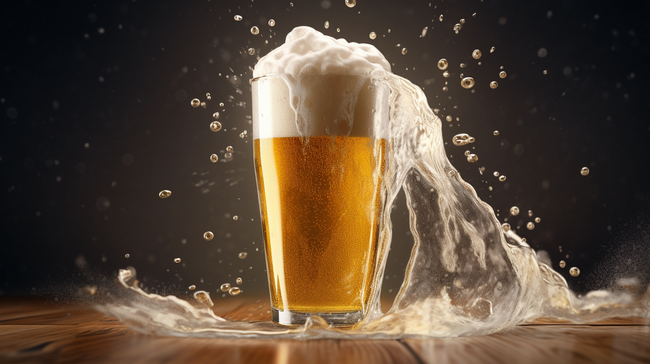 夏季啤酒创意广告背景图片