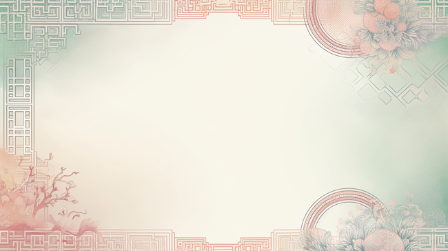 彩色中国风古典国潮边框背景图片