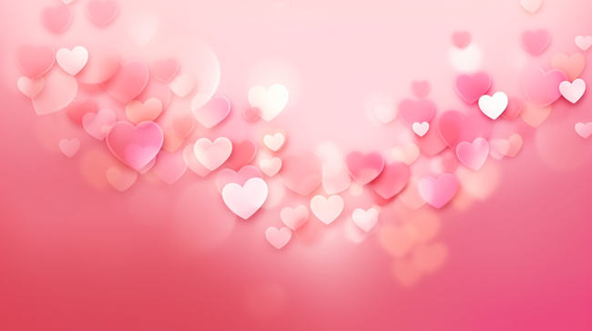 粉色爱心爱情背景图片