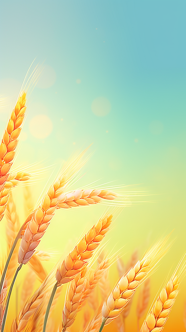 二十四节气立秋节气成熟的麦穗麦子图片