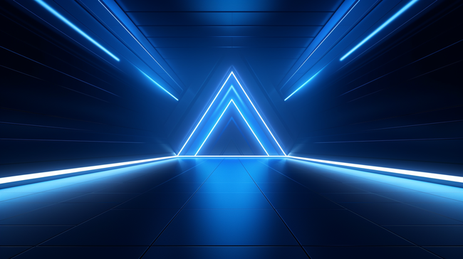 蓝色商务科技光感三角背景15图片