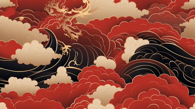 中国风传统花纹云纹吉祥花纹底纹图片