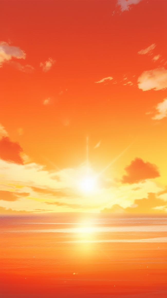 红橙色传统重阳节夕阳背景图片