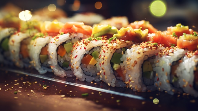 寿司日本料理美食背景3图片