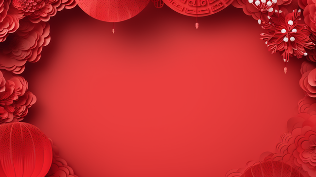 红色中国风古典装饰边框背景32图片