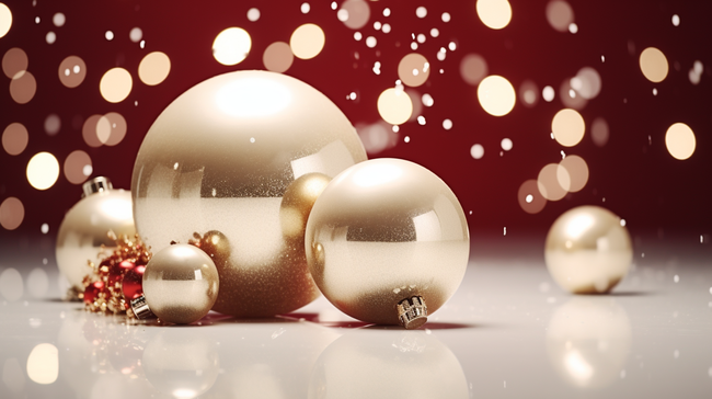 3D立体圣诞圆球装饰背景3图片