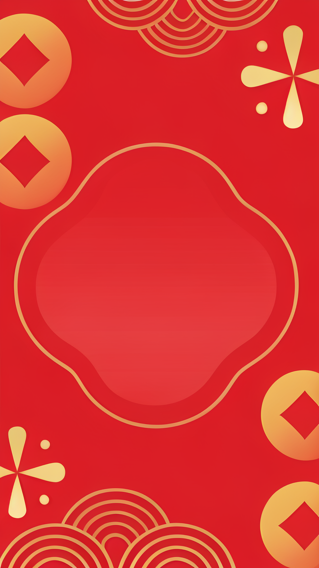 中国风红色新年通用底纹背景5图片