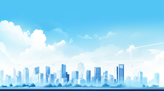 蓝色现代感城市建筑背景2图片