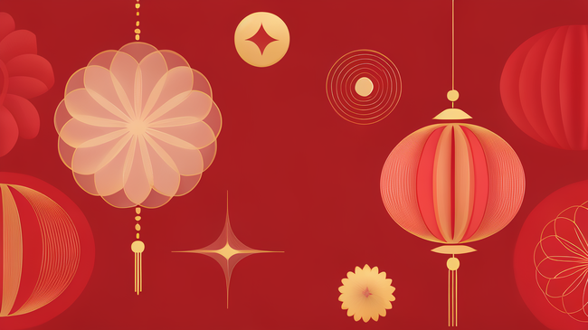 中国风红色新年通用底纹背景8图片