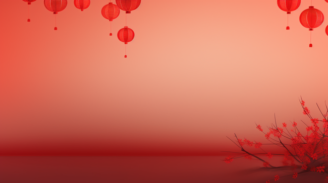 红灯笼装饰贺新年背景1图片