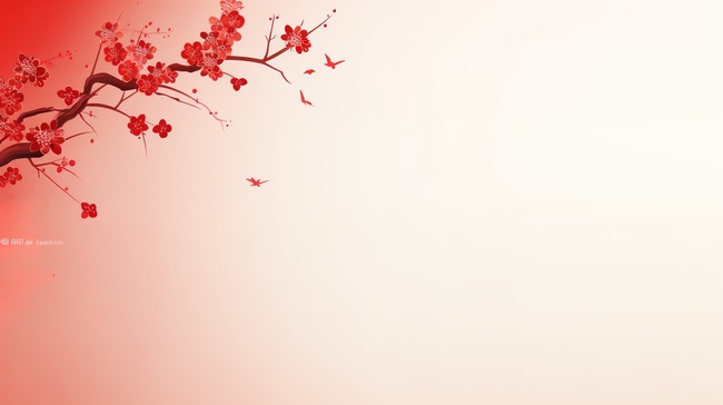 简约红白色新春背景5图片