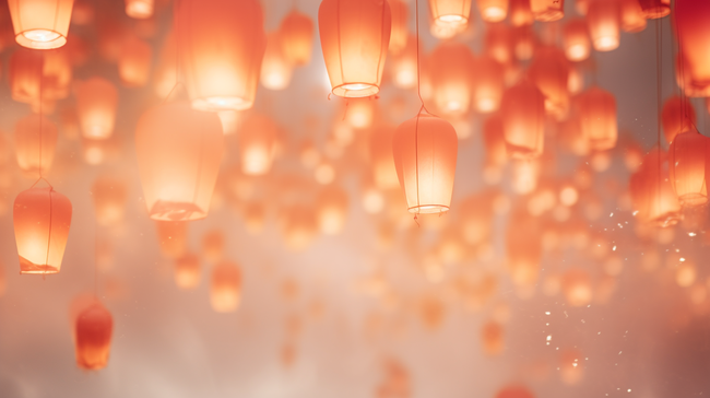 中国风新年灯笼背景图片