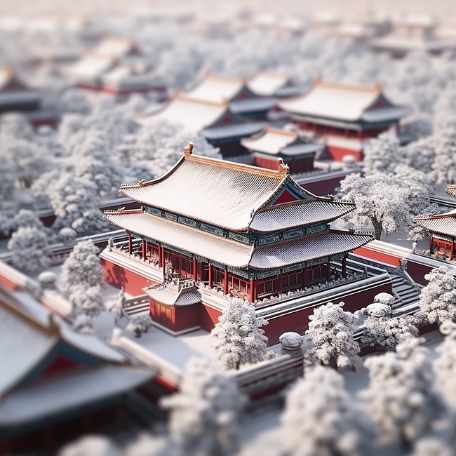 冬天雪景故宫大雪9设计图图片