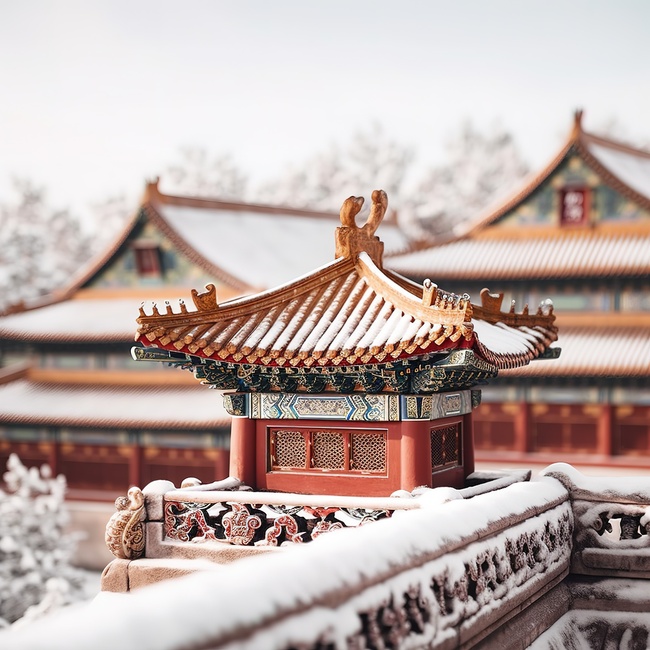 冬天雪景故宫大雪1设计图图片