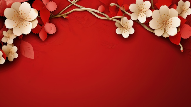 镀金花瓣红色背景8图片