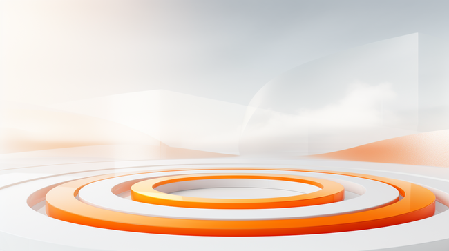 橙色白色科技感圆环圆盘背景(4)图片