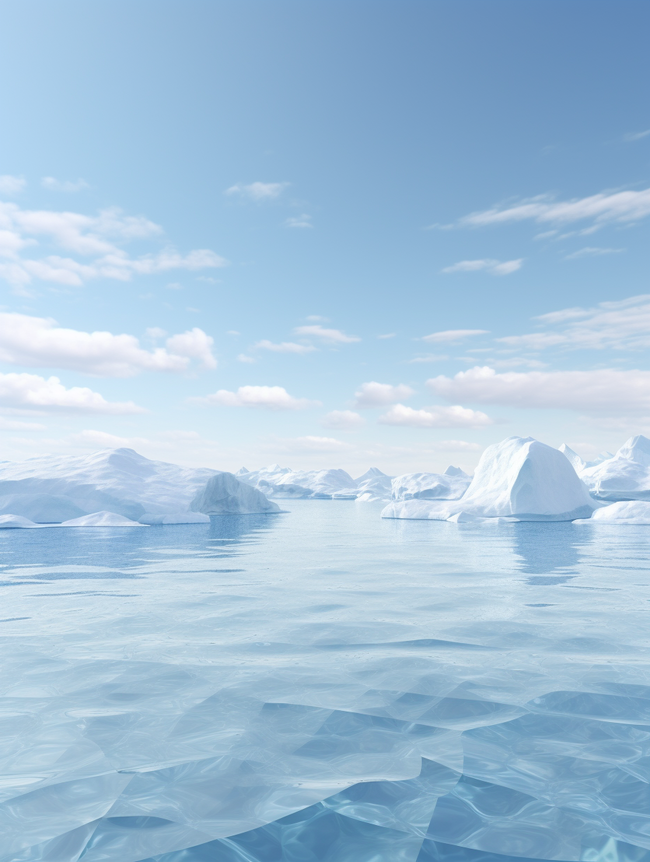蓝色冬天冰山冰块水面背景(7)图片