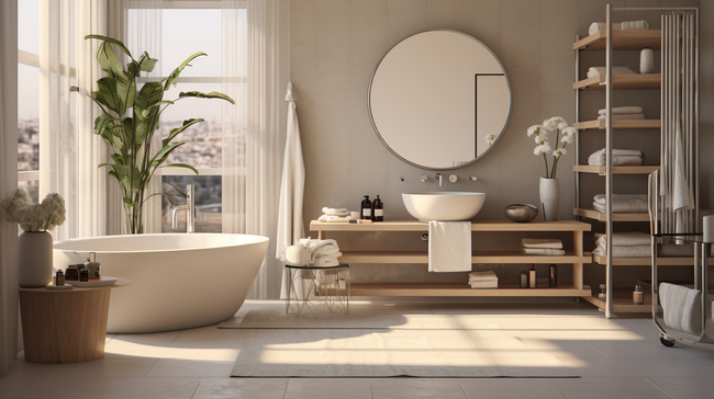 3D立体温馨浴室室内设计图片背景图11图片