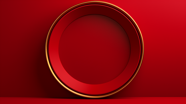 中国红简约圆环装饰背景5图片