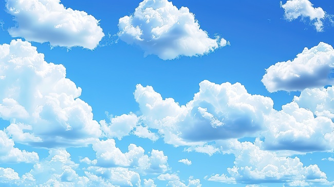 蓝天白云天气晴朗天空背景图图片