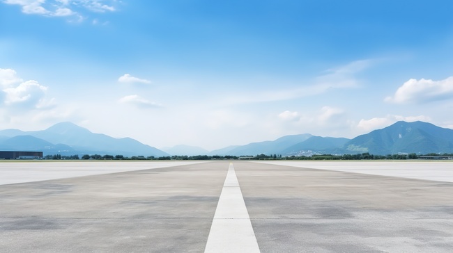 空荡的道路远山背景图片